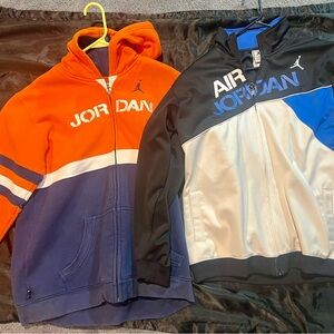 Two Jordan Zip-Ups Youth XL